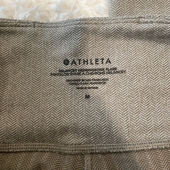Never worn. Athleta khaki work pants. Size MT. Flare. Super soft and stretchy. - Picture 4 of 6